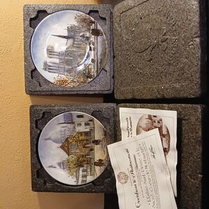 A Pair of Henri d' Arceau & Fils, Collecto0r Plates W/ Orig. Packaging
